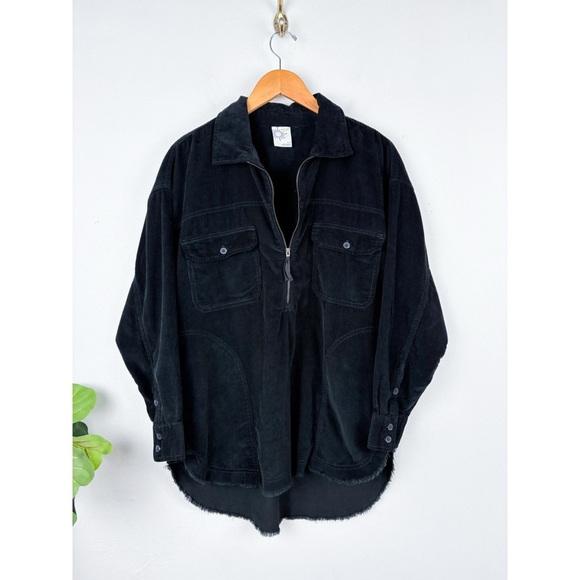 OFFLINE by Aerie Corduroy Oversized Quarter Zip Shacket Sz S - Picture 2 of 10